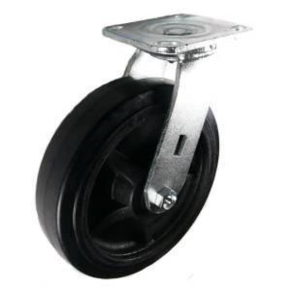 Mapp Caster 8"X2" Rubber on Nylon Wheel Swivel Caster - 600 Lbs Capacity 146RNB820S